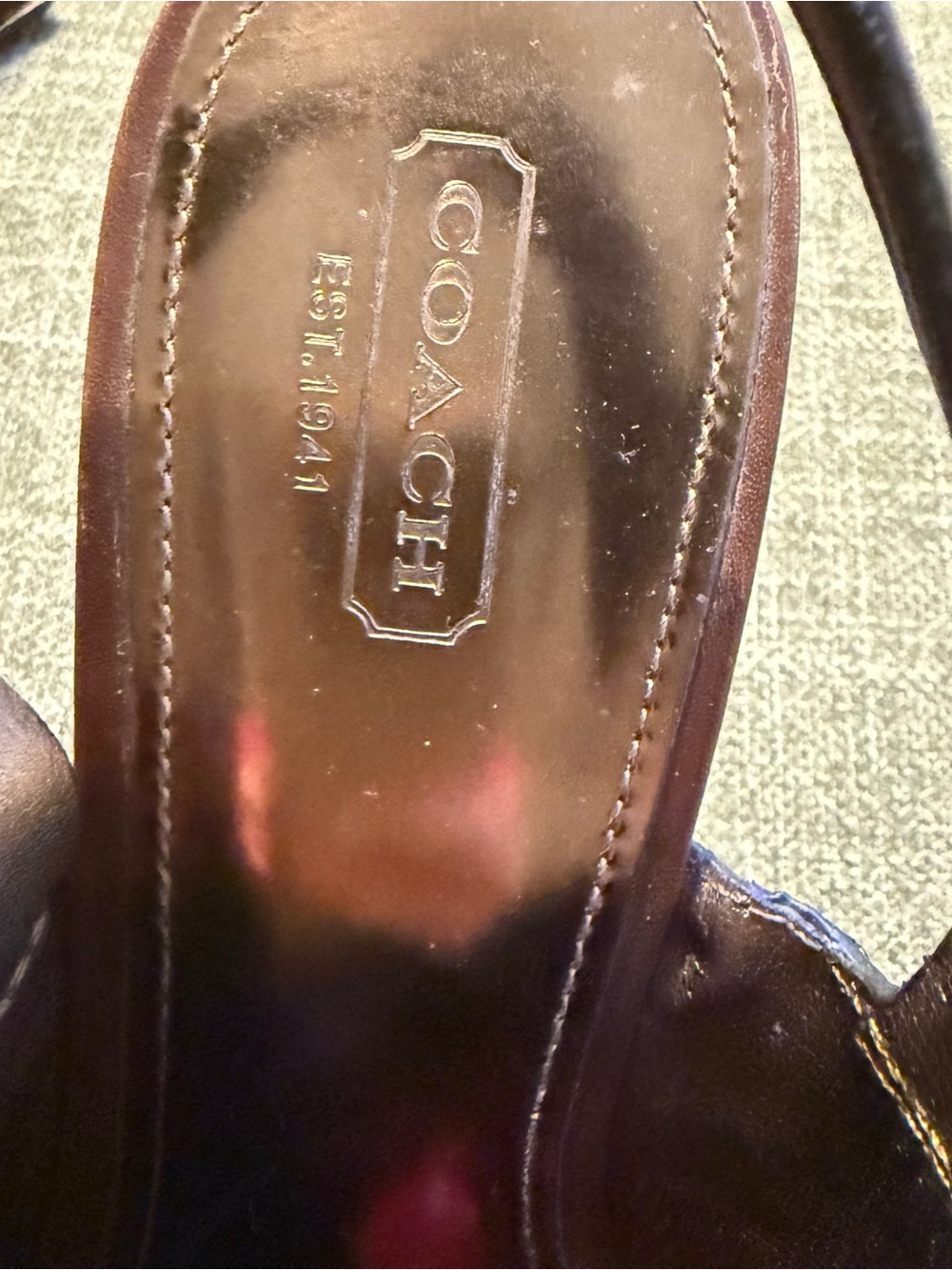 Rare Coach Petrina Patchwork Snakeskin Platform Slingback Heels 8.5B - NWOT - Picture 7 of 12